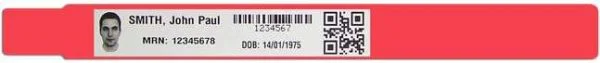 Wristband Adult-Red ZEBRA Z BAND