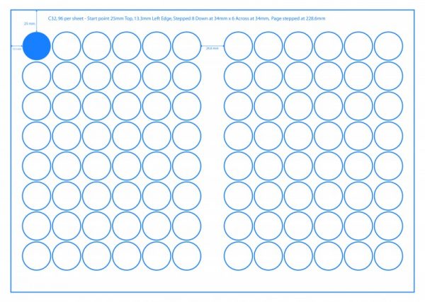 SRA3 Digital Pre Cut Sheets 32mm