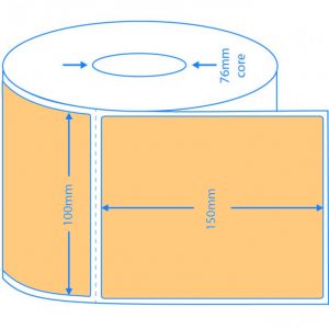 Orange Direct Thermal Labels