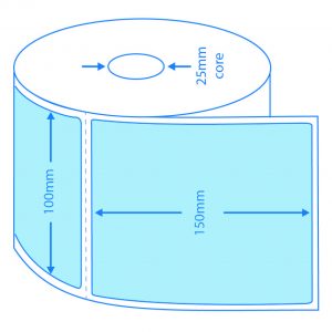 Blue Direct Thermal Labels