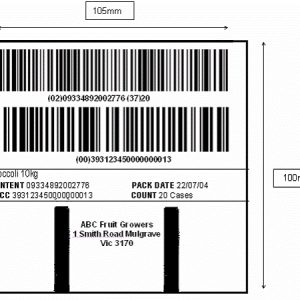 Woolworths Pallet Label