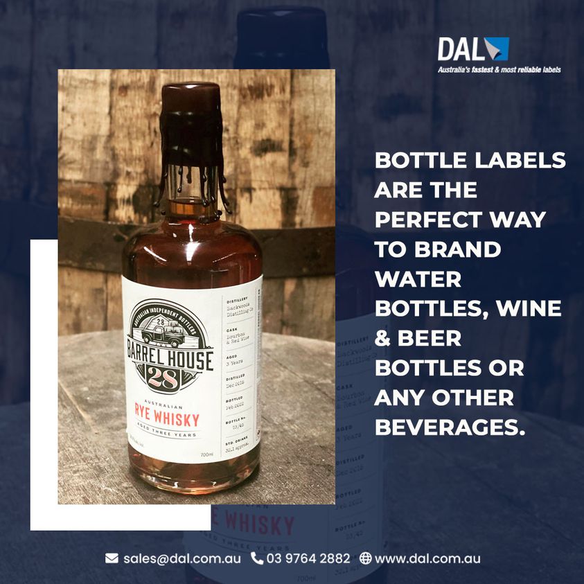 Bottle Labels are the Perfect way to Brand Water Bottles, wine & Beer
