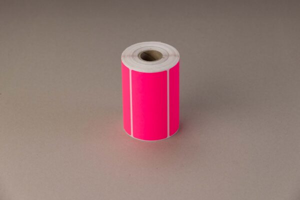 Pink fluro labels
