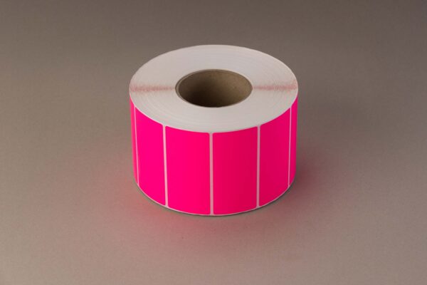 Pink fluro labels